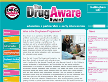 Tablet Screenshot of nottinghamdrugaware.co.uk